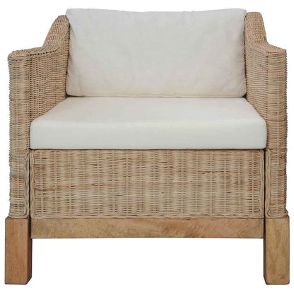Poltrona con Cuscini in Rattan Naturale | homemem39