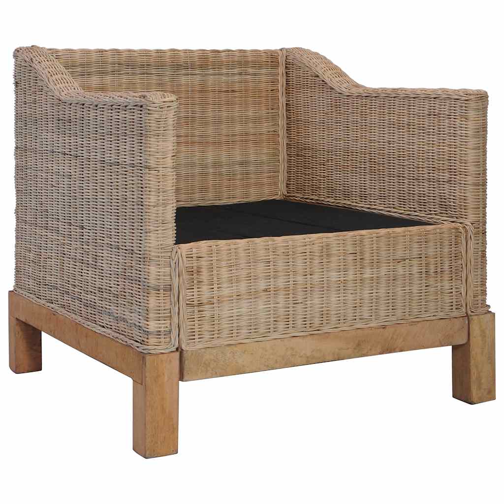 Poltrona con Cuscini in Rattan Naturale | homemem39