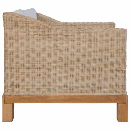 Poltrona con Cuscini in Rattan Naturale