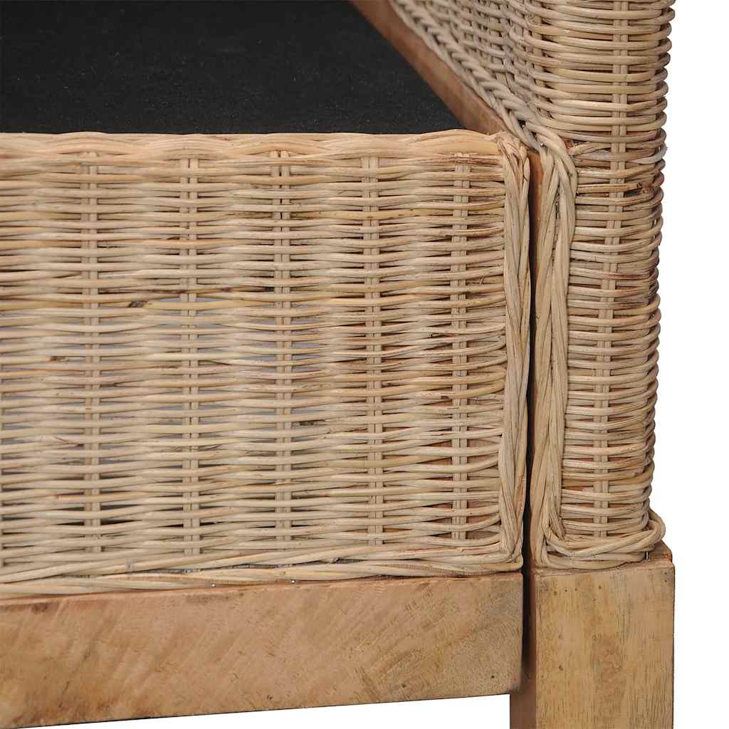 Divano a 2 Posti con Cuscini in Rattan Naturale | homemem39