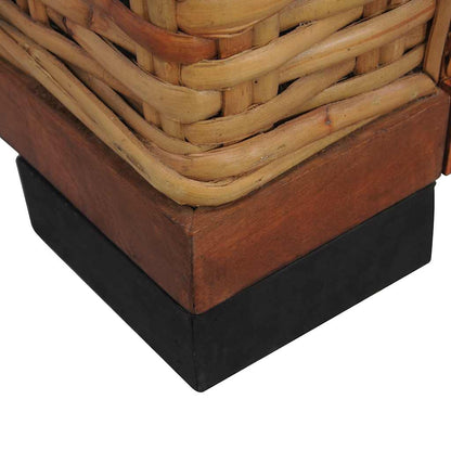 Poltrona con Cuscini Marrone in Rattan Naturale | homemem39