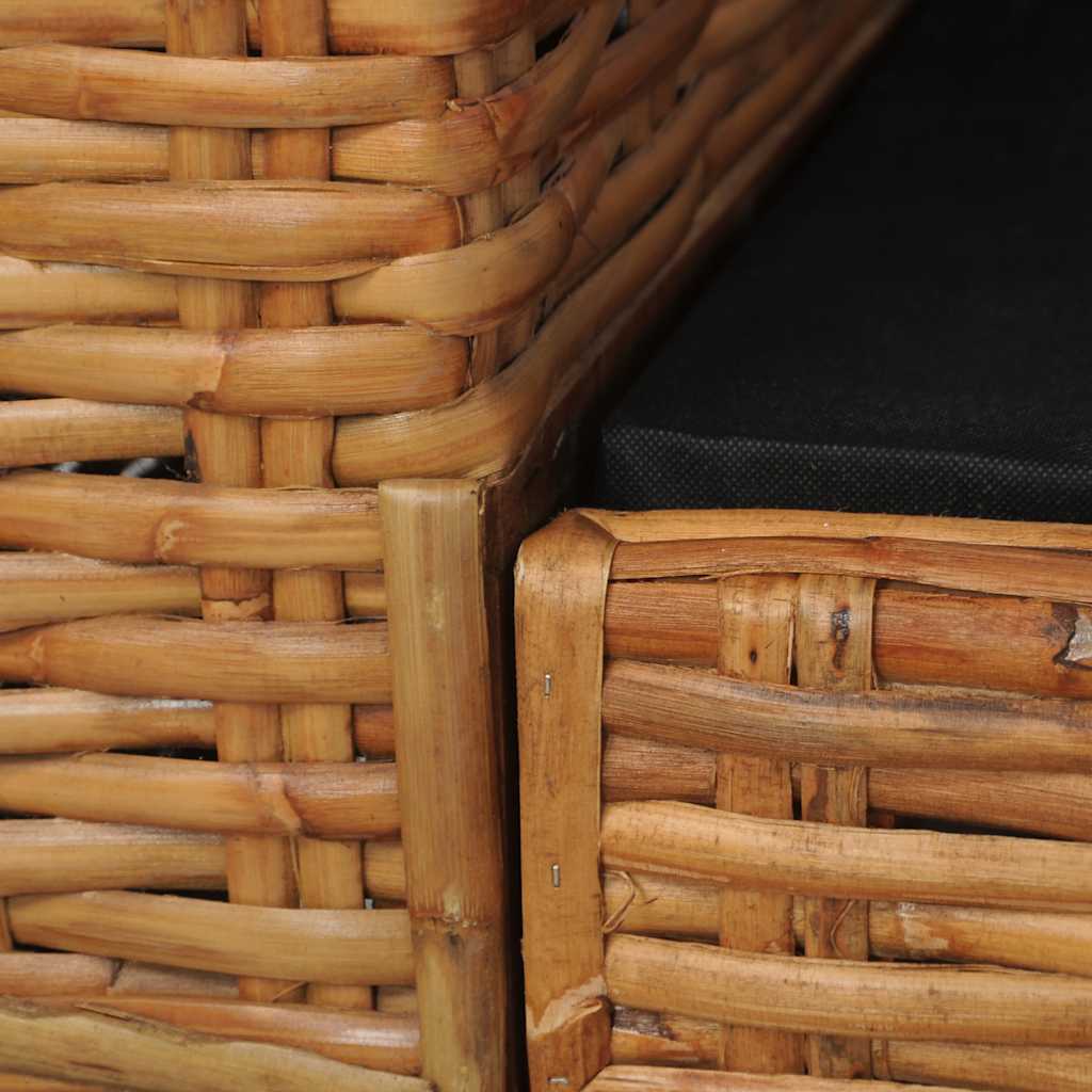 Poltrona con Cuscini Marrone in Rattan Naturale | homemem39