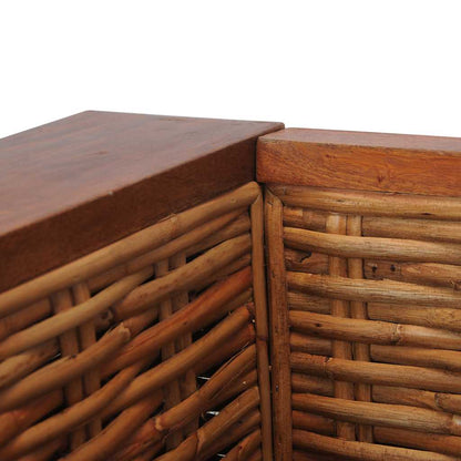 Poltrona con Cuscini Marrone in Rattan Naturale | homemem39