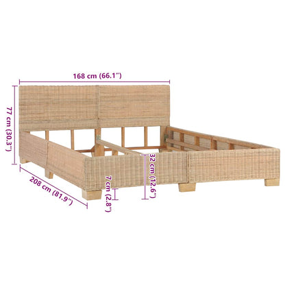 Giroletto con Testiera senza Materasso 160x200 cm Vero Rattan