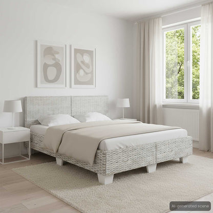 Giroletto senza Materasso Grigio Vero Rattan 140x200 cm