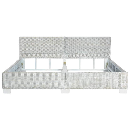 Giroletto senza Materasso Grigio Naturale Vero Rattan 180x200cm | homemem39