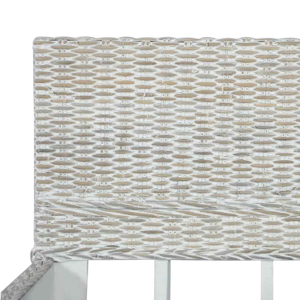 Giroletto senza Materasso Grigio Naturale Vero Rattan 180x200cm | homemem39