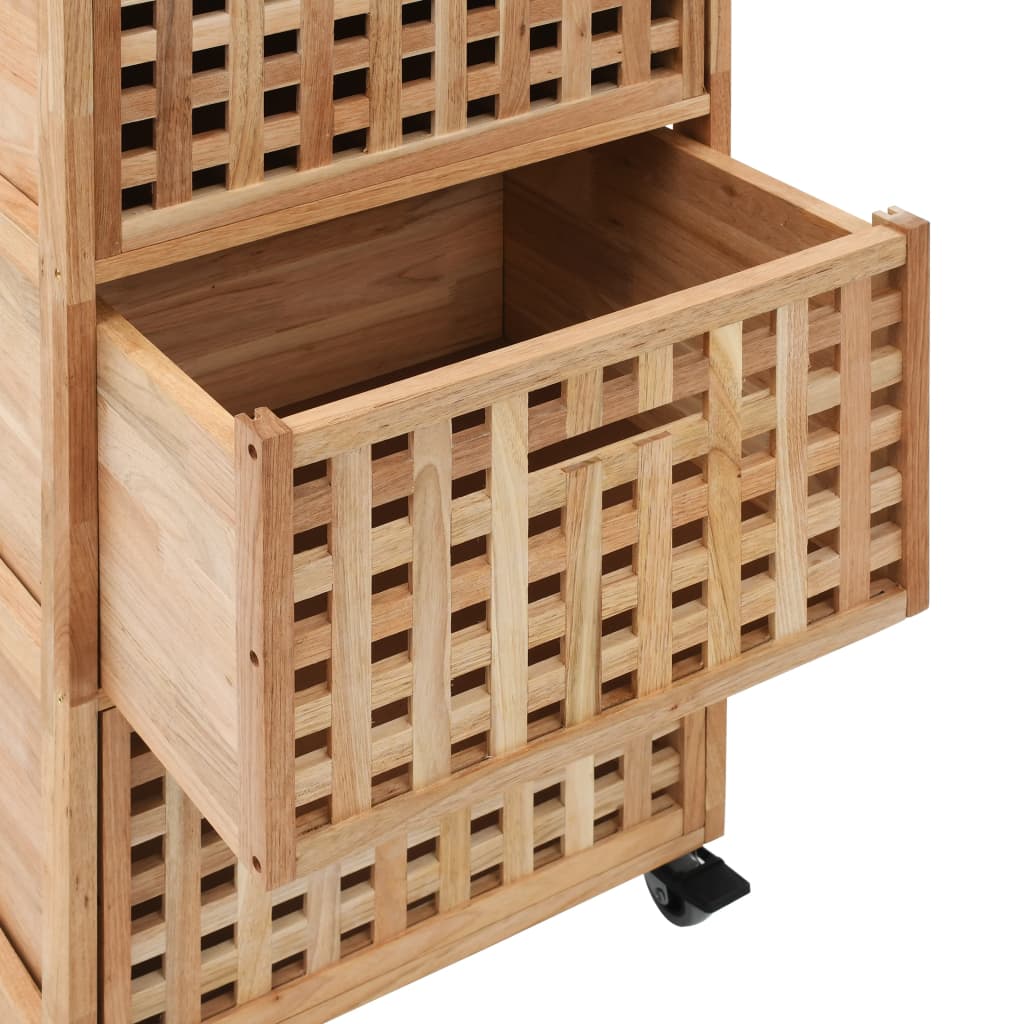 Mobiletto da Bagno 41x41x91 cm in Legno Massello di Noce | homemem39