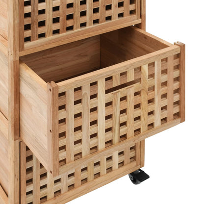 Mobiletto da Bagno 41x41x91 cm in Legno Massello di Noce | homemem39