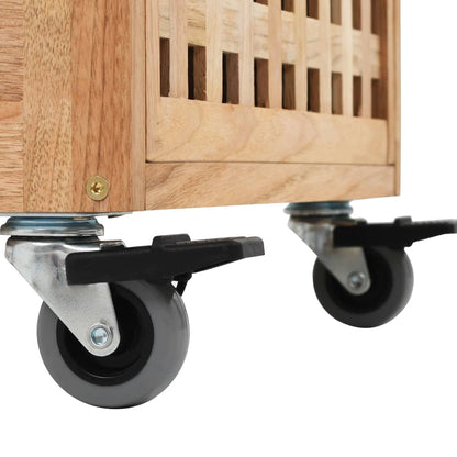 Mobiletto da Bagno 41x41x91 cm in Legno Massello di Noce - homemem39