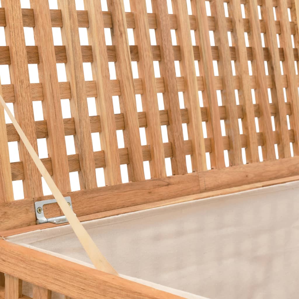 Cesto per Biancheria 77,5x37,5x46,5 cm in Legno Massello di Noce - homemem39