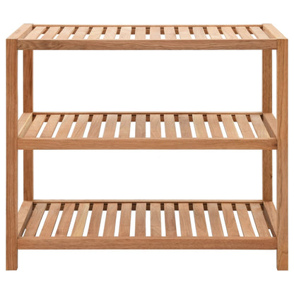 Scaffale da Bagno in Legno Massello di Noce 65x40x65 cm - homemem39