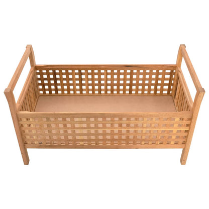 Cassapanca 93x49x49 cm in Legno Massello di Noce