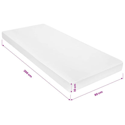 Materasso 80x200 cm 7 Zone Schiuma di Poliuretano 10 cm H2 H3 | homemem39