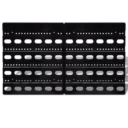 Contenitore Plastica per Garage da Parete Set 30 pz Blu e Rosso - homemem39