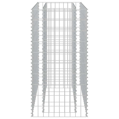 Gabbione Letto Rialzato in Acciaio Zincato 90x50x100 cm