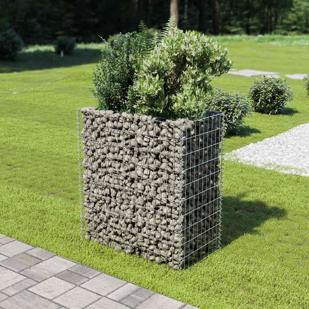 Gabbione Letto Rialzato in Acciaio Zincato 90x50x100 cm