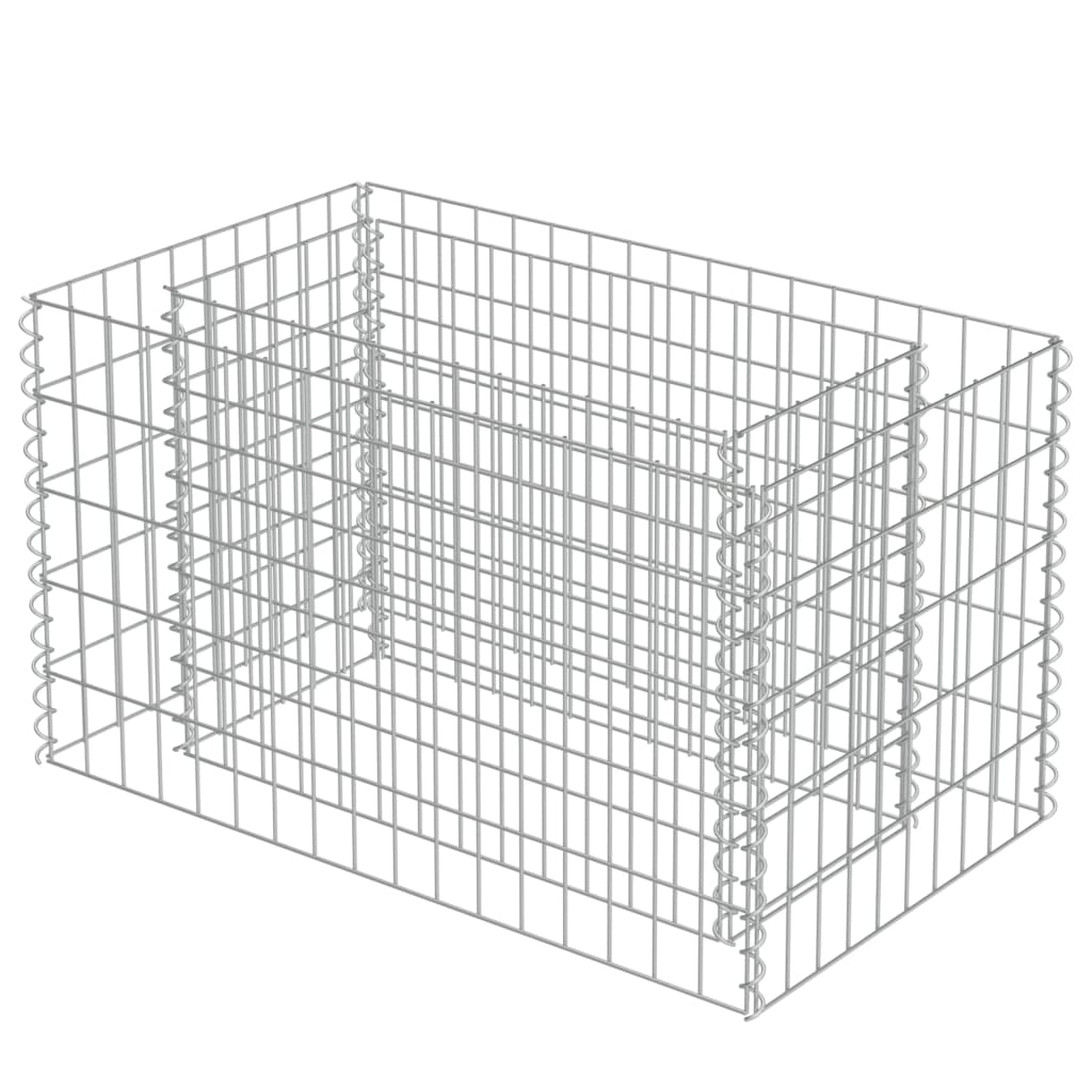 Gabion Raised Bed in Galvanized Steel 90x50x50 cm