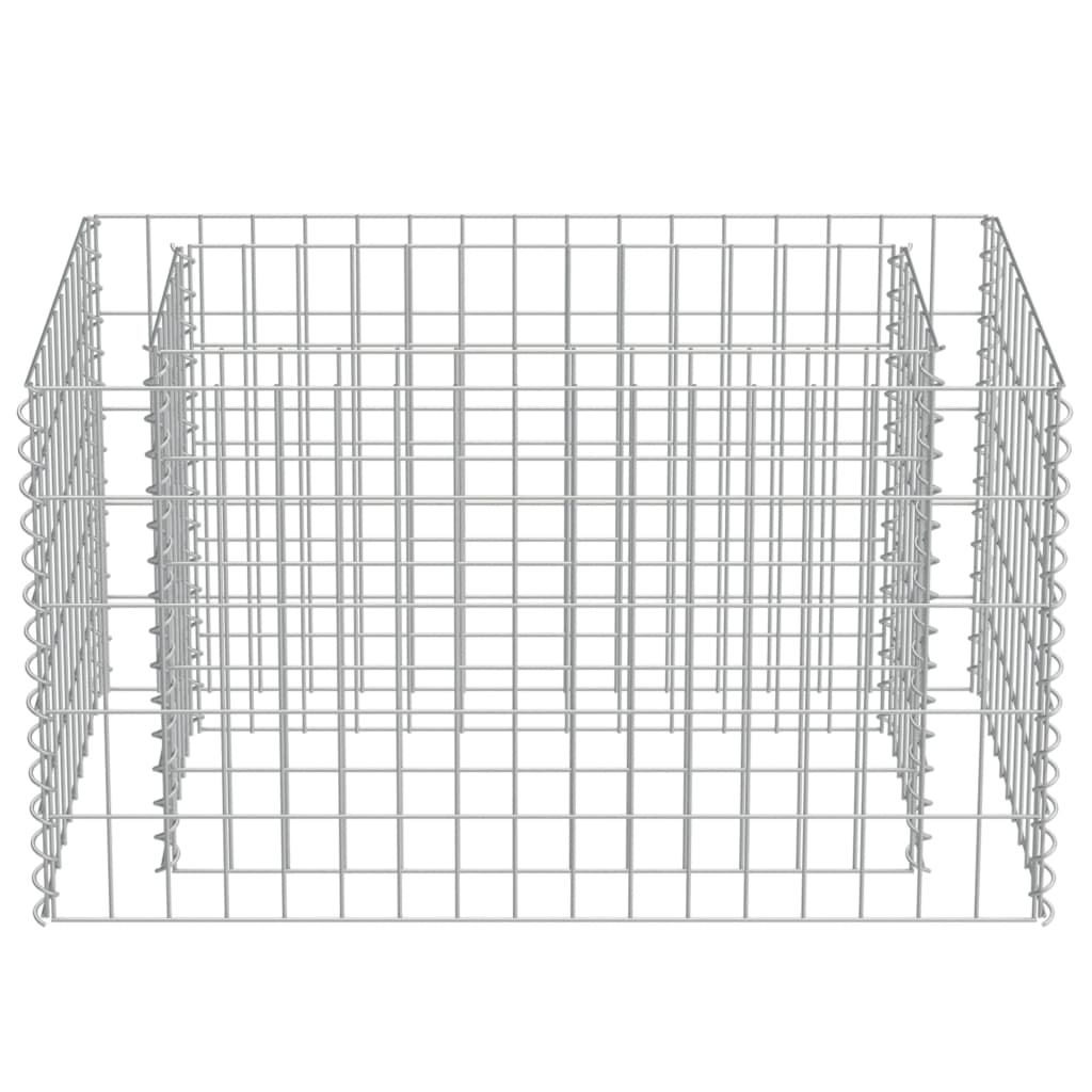 Gabion Raised Bed in Galvanized Steel 90x50x50 cm