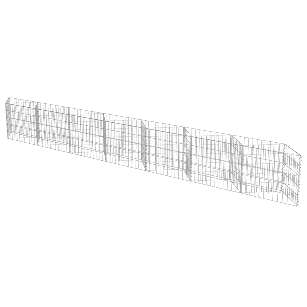 Gabbione in Acciaio Zincato 450x30x50 cm | homemem39