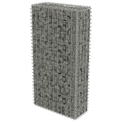 Gabbione con Copertura in Acciaio Zincato 50x20x100 cm | homemem39