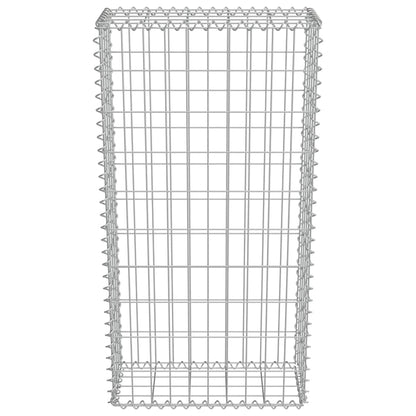 Gabbione con Copertura in Acciaio Zincato 50x20x100 cm - homemem39