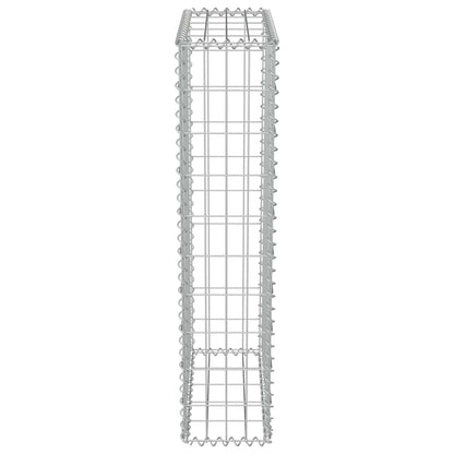 Gabbione con Copertura in Acciaio Zincato 50x20x100 cm | homemem39
