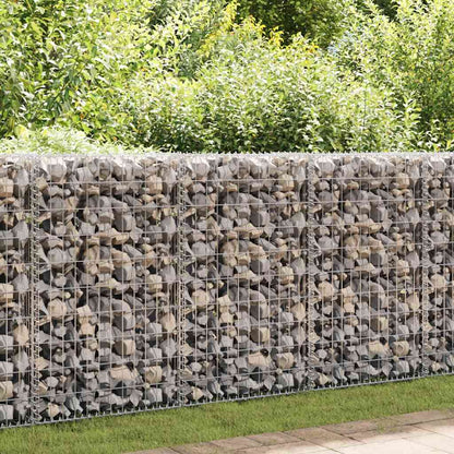 Gabbione con Copertura in Acciaio Zincato 100x20x100 cm | homemem39