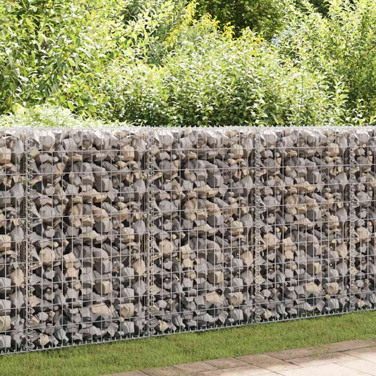 Gabbione con Copertura in Acciaio Zincato 100x20x100 cm | homemem39