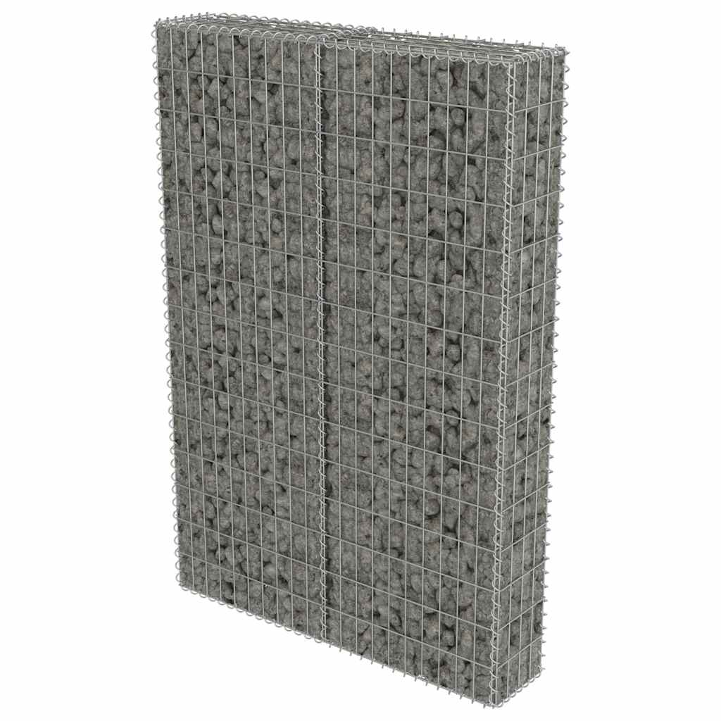 Gabbione con Copertura in Acciaio Zincato 100x20x150 cm | homemem39