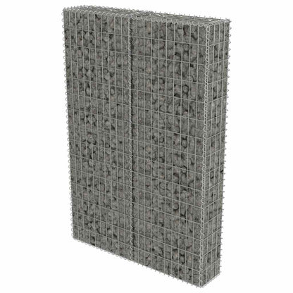 Gabbione con Copertura in Acciaio Zincato 100x20x150 cm | homemem39