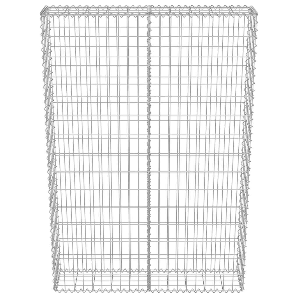 Gabbione con Copertura in Acciaio Zincato 100x20x150 cm | homemem39