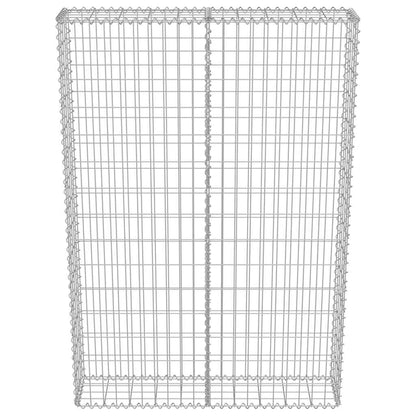 Gabbione con Copertura in Acciaio Zincato 100x20x150 cm | homemem39