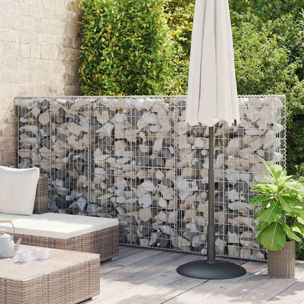 Gabbione con Copertura in Acciaio Zincato 100x20x150 cm | homemem39