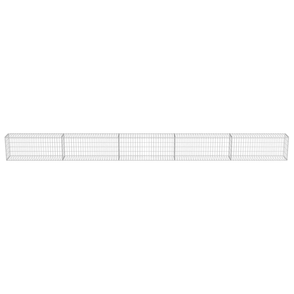 Gabbione con Copertura in Acciaio Zincato 600x30x50 cm | homemem39