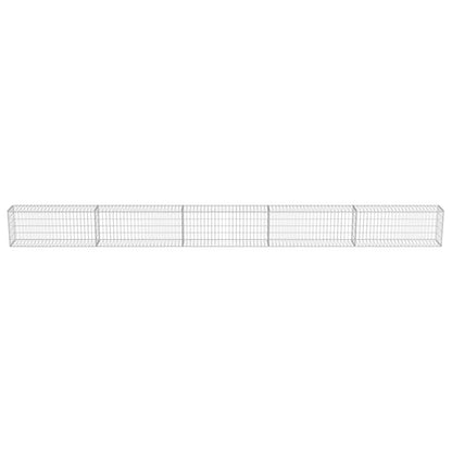 Gabbione con Copertura in Acciaio Zincato 600x30x50 cm | homemem39
