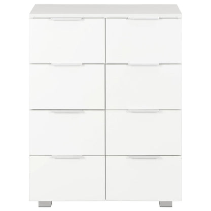 Credenza Bianco Lucido 60x35x80 cm in Legno Multistrato