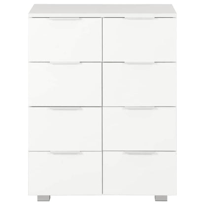 Credenza Bianco Lucido 60x35x80 cm in Legno Multistrato