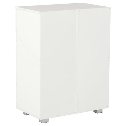 Credenza Bianco Lucido 60x35x80 cm in Legno Multistrato - homemem39