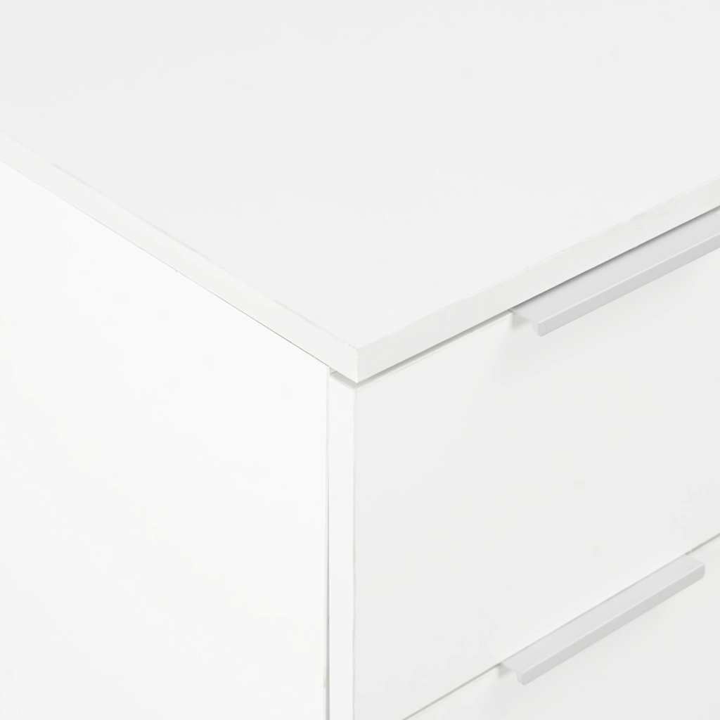 Credenza Bianco Lucido 60x35x80 cm in Legno Multistrato