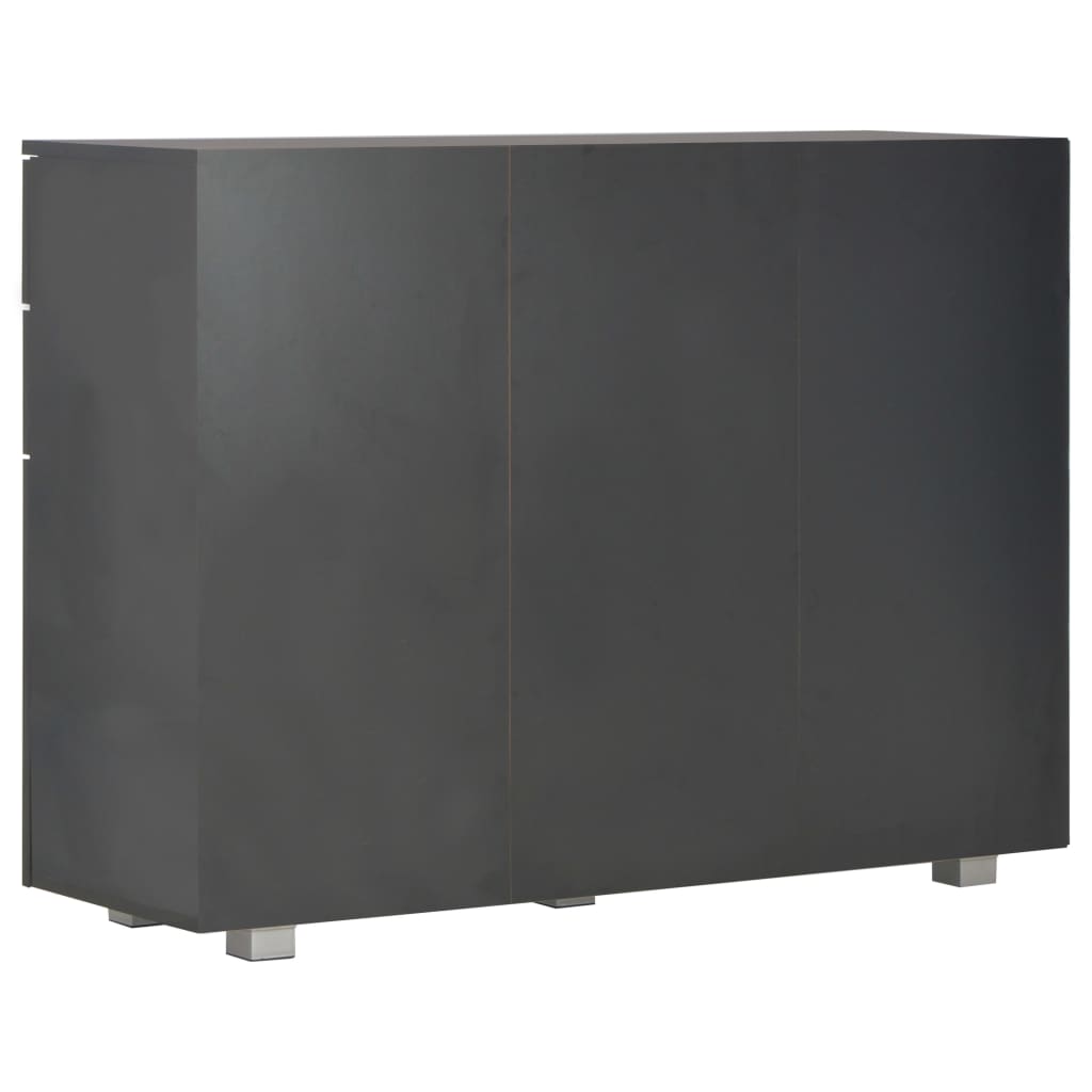 Credenza Nero Lucido 107x35x80,5 cm - homemem39