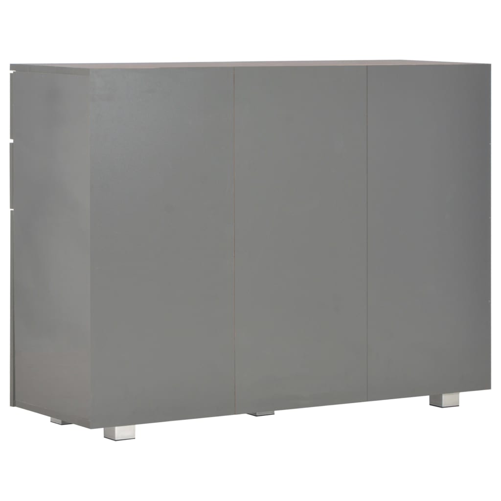 Credenza Grigio Lucido 107x35x80,5 cm