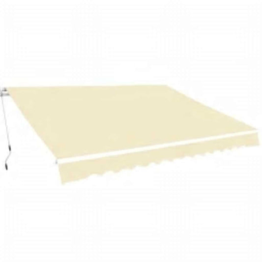 Tenda da Sole Pieghevole Manuale 600 cm Crema - homemem39
