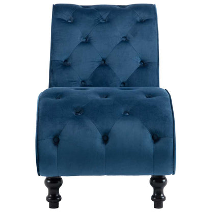 Sedia a Sdraio Blu in Velluto | homemem39