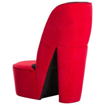 Poltrona a Forma di Scarpa con Tacco Alto in Velluto Rosso | homemem39