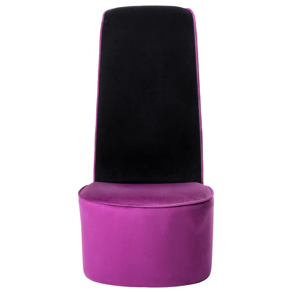 Poltrona a Forma di Scarpa con Tacco Alto in Velluto Viola | homemem39