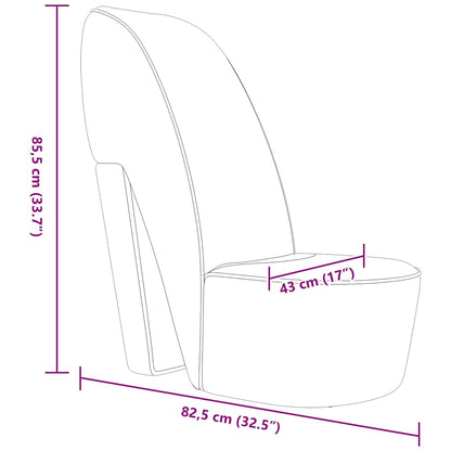 Poltrona a Forma di Scarpa con Tacco Alto in Velluto Viola
