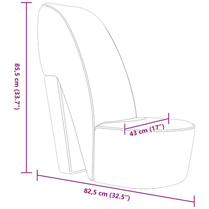 Poltrona a Forma di Scarpa con Tacco in Similpelle Nera