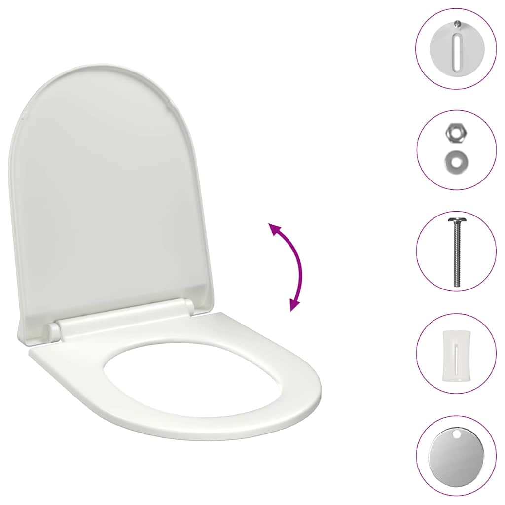 Copriwater Ammortizzato a Sgancio Rapido Bianco | homemem39