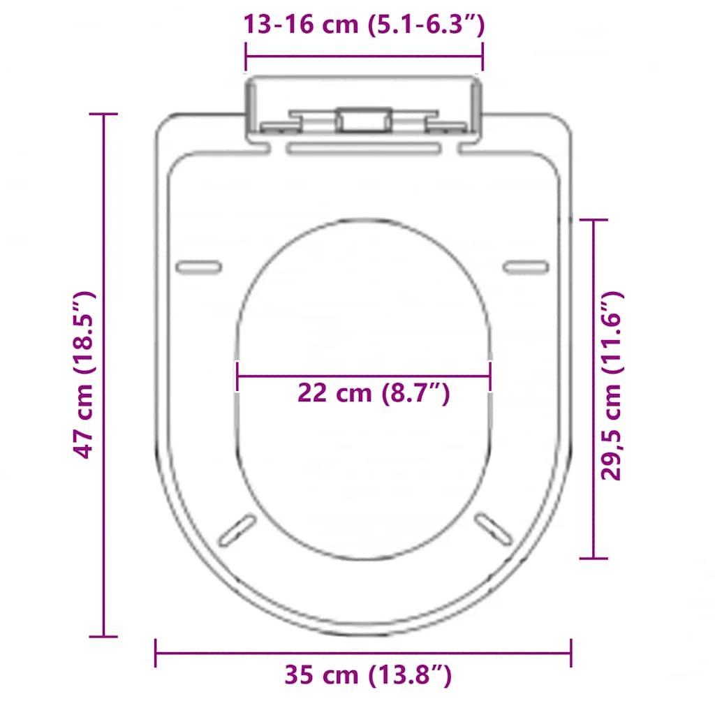 Copriwater Ammortizzato a Sgancio Rapido Nero